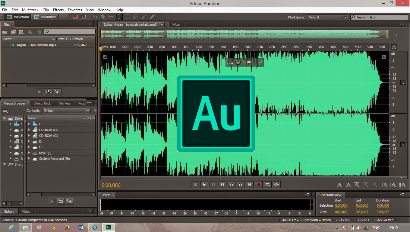 Menghilangkan suara vokal menggunakan Adobe audition