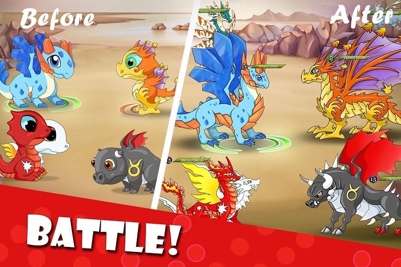 Fitur-yang-Tersedia-Dragon-Battle-Mod-Apk-GamePlay-Menarik